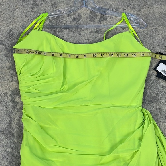 NWT Ieena for Mac Duggal 56005 Draped Skirt Strapless Corset Dress Lime Sz 8 - Picture 11 of 15